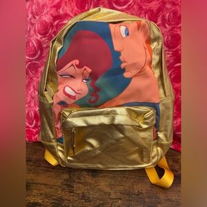 Disney Hercules Megara Gold Backpack NWOT